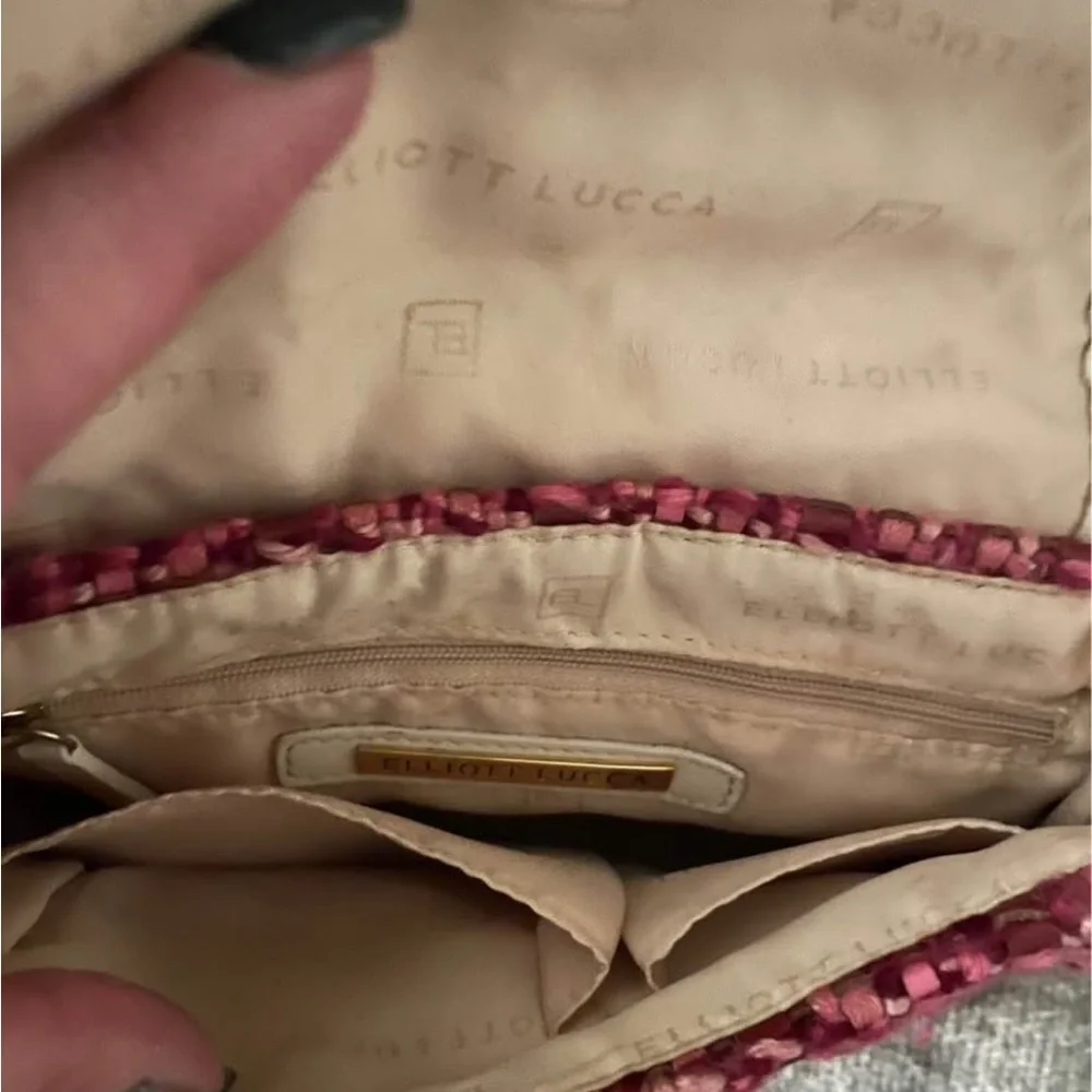 Elliott Lucca Pink and Cream Shoulder Bag - Picture 6 of 7